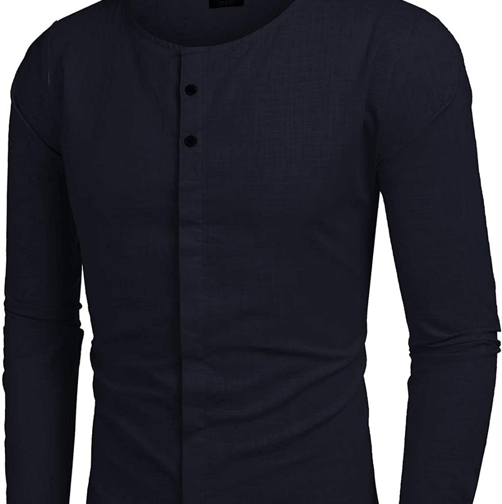 COOFANDY Men's Cotton Linen Button Down Dress Shir